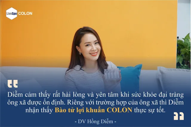 Diễn viên Hồng Diễm bật mí cách bảo vệ đại tràng cho ông xã bằng LiveSpo COLON - Ảnh 2.