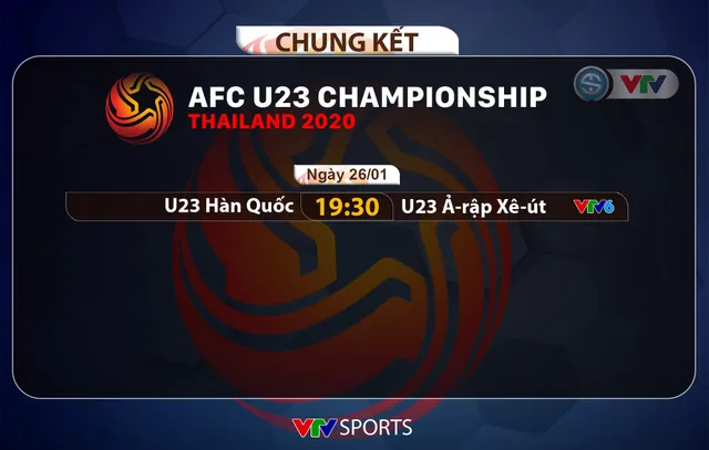 Lịch thi đấu và trực tiếp chung kết U23 châu Á 2020 hôm nay: U23 Hàn Quốc – U23 Ả-rập Xê-út - Ảnh 1.