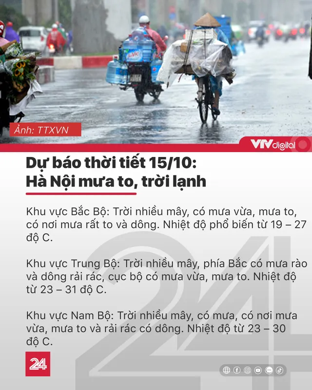 Tin nóng đầu ngày 15/10: Mưa lớn sau bão số 7, áp thấp nhiệt đới vào Biển Đông - Ảnh 7.