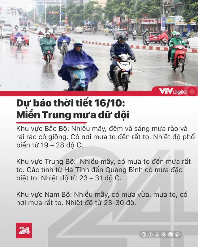 Tin nóng đầu ngày 16/10: Áp thấp nhiệt đới mạnh lên, 16 người ở Rào Trăng 3 vẫn mất tích - Ảnh 3.