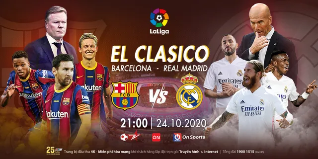 Barcelona - Real Madrid: El Clasico đỉnh cao trên VTVcab - Ảnh 1.