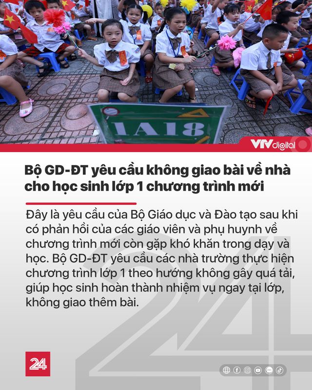 Tin nóng đầu ngày 6/10: Yêu cầu không giao bài về nhà cho học sinh lớp 1 - Ảnh 1.