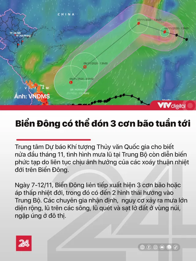 Tin nóng đầu ngày 7/11: Biển Đông có thể đón 3 cơn bão tuần tới - Ảnh 2.