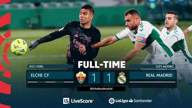 Elche 1-1 Real Madrid: Modric ghi bàn, Real tiếp tục giữ vị trí nhì bảng - Ảnh 3.