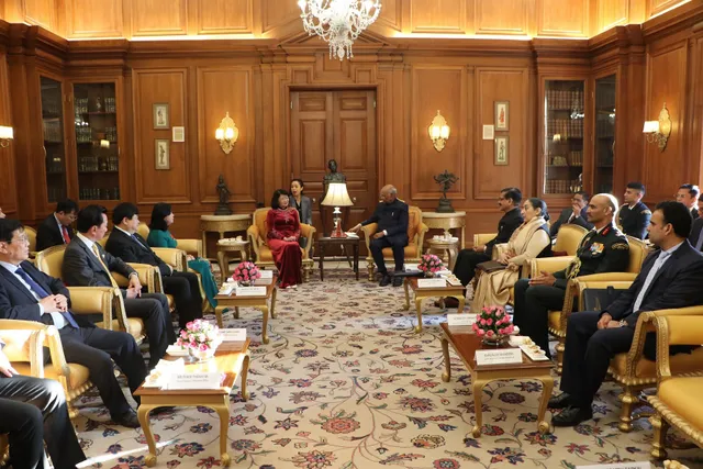 Phó Chủ tịch nước Đặng Thị Ngọc Thịnh hội kiến với Tổng thống Ấn Độ - Ảnh 2.