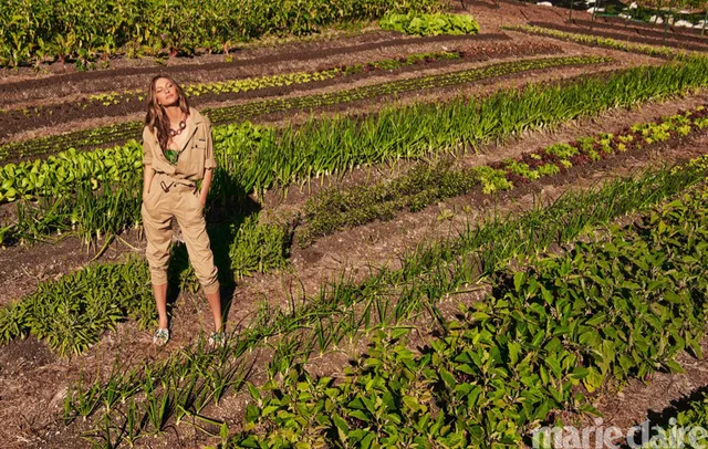 Gisele Bundchen khoe chân dài miên man, tạo dáng ở ruộng rau - Ảnh 7.