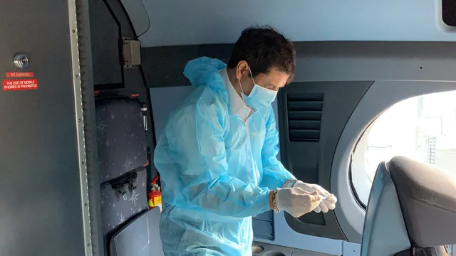 Bên trong những chuyến bay Vietnam Airlines về từ “tâm dịch” châu Âu - Ảnh 3. Bên trong những chuyến bay Vietnam Airlines về từ “tâm dịch” châu Âu - Ảnh 3.