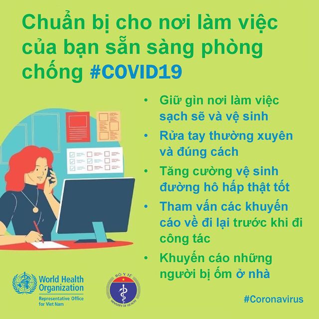 Khuyến cáo phòng chống dịch bệnh COVID-19 tại nơi làm việc - Ảnh 1.