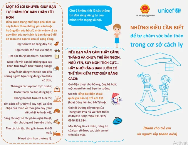 [Infographic] Những điều cần biết để tự chăm sóc bản thân trong cơ sở cách ly - Ảnh 1.