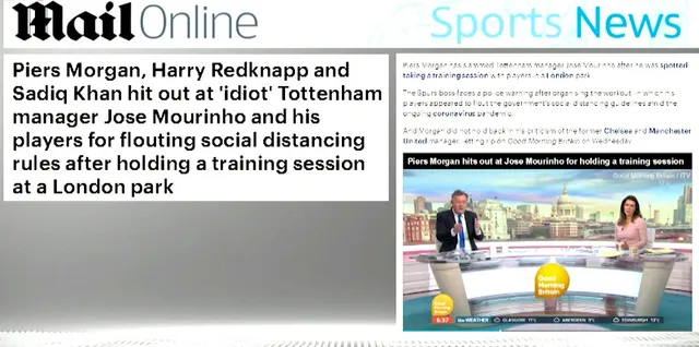 Báo chí Anh chỉ trích nặng nề vi phạm cách ly xã hội của HLV Mourinho - Ảnh 3.