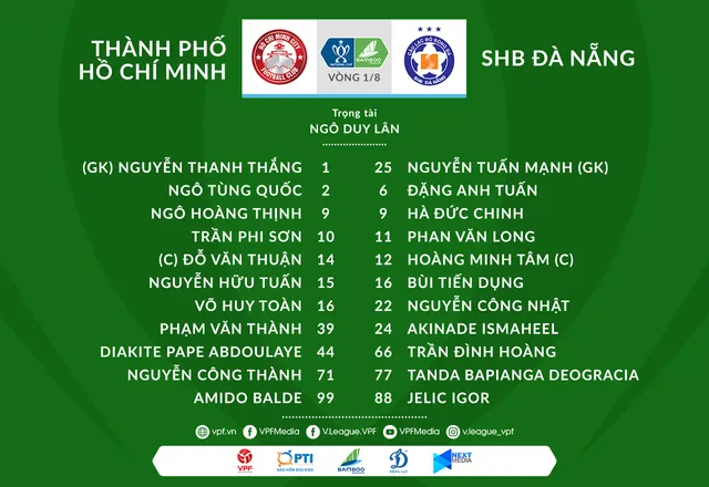 HCM vs SHB Da Nang HCM vs SHB Da Nang