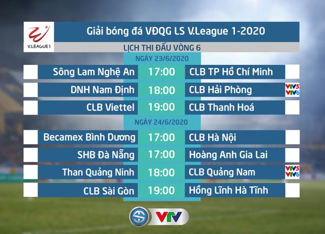 Lịch thi đấu và trực tiếp vòng 6 V.League 2020: Tâm điểm DNH Nam Định – CLB Hải Phòng, Than Quảng Ninh – CLB Quảng Nam - Ảnh 1.