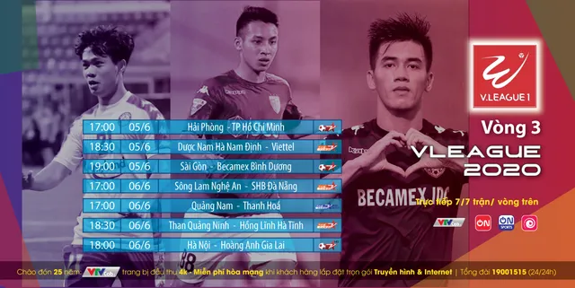 Xem trực tiếp vòng 3 V-League và giải Hạng Nhất Quốc gia 2020 trên VTVCab - Ảnh 1.