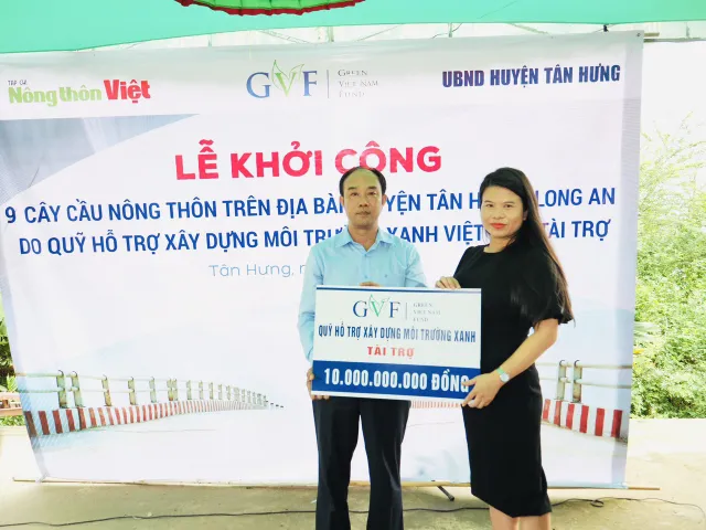 Khởi công xây dựng 9 cây cầu tình nghĩa tại huyện Tân Hưng, Long An - Ảnh 1.