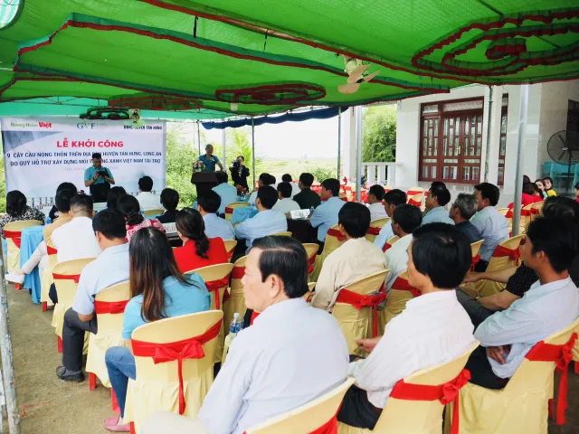 Khởi công xây dựng 9 cây cầu tình nghĩa tại huyện Tân Hưng, Long An - Ảnh 2.