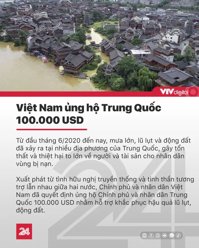 Tin nóng đầu ngày 18/7: Việt Nam ủng hộ Trung Quốc 100.000 USD, rác thải Hà Nội sắp hết ứ đọng - Ảnh 1.