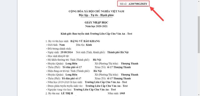 Hướng dẫn phụ huynh đăng ký tuyển sinh đầu cấp trực tuyến tại Hà Nội - Ảnh 6.