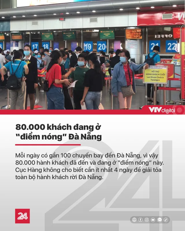 Tin nóng đầu ngày 27/7: Cần 4 ngày để giải tỏa hành khách rời điểm nóng Đà Nẵng - Ảnh 2.