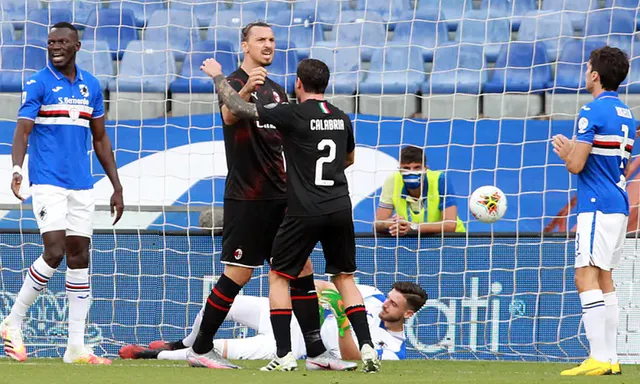 Sampdoria 1-4 Milan: Ibra tỏa sáng, Milan chắc vé dự Europa League - Ảnh 3.