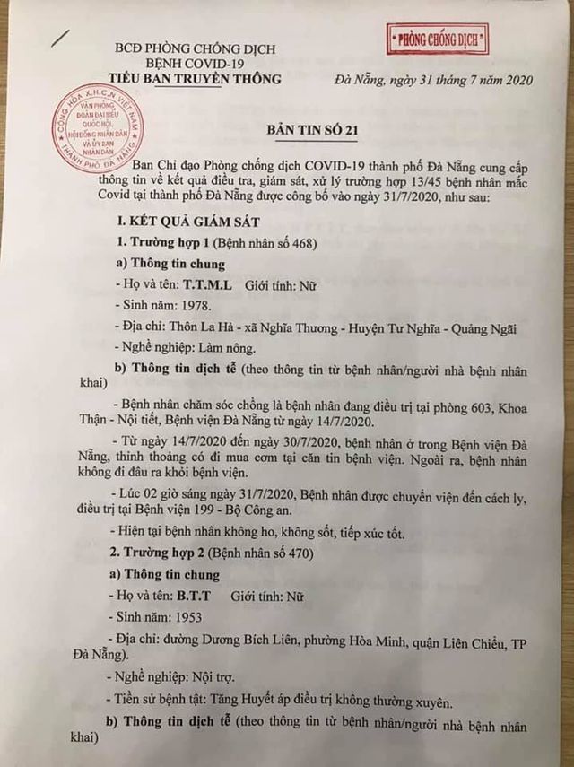 13 trường hợp mắc COVID-19 ở Đà Nẵng đã làm gì, đi những đâu? - Ảnh 1.