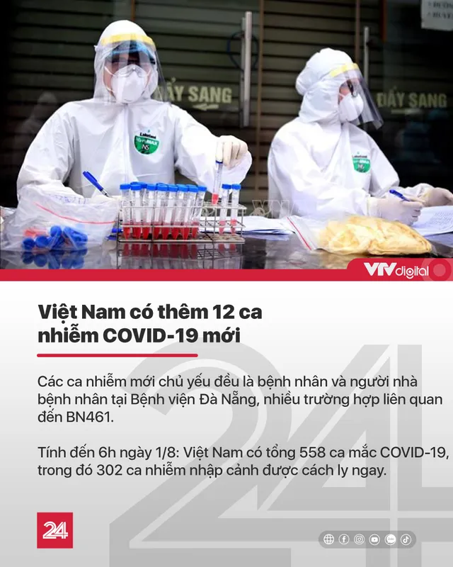 Tin nóng đầu ngày 1/8: Cán bộ ở Quảng Ngãi tổ chức cưới cho con lúc cấm tụ tập, Việt Nam có 558 ca COVID-19 - Ảnh 2.