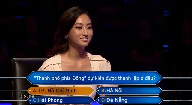 Hoa hậu Lương Thùy Linh giành tấm séc 22 triệu ở Ai là triệu phú - Ảnh 1.