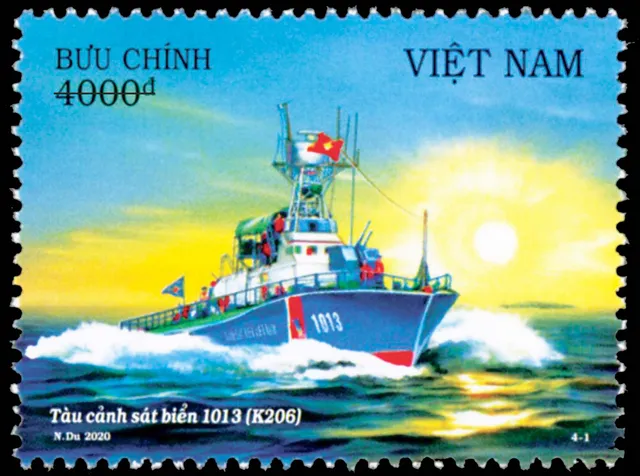 Giới thiệu bộ tem Biển, đảo Việt Nam (bộ 2): Tàu Cảnh sát biển Việt Nam - Ảnh 1.