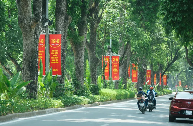 Thủ đô ngập tràn màu cờ Tổ quốc chào mừng 75 năm Quốc khánh - Ảnh 3. Thủ đô ngập tràn màu cờ Tổ quốc chào mừng 75 năm Quốc khánh - Ảnh 3.