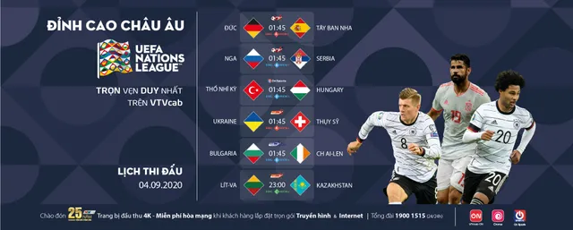 Xem trực tiếp UEFA Nations League 2020/2021 trên VTVcab từ 4/9 - Ảnh 1.