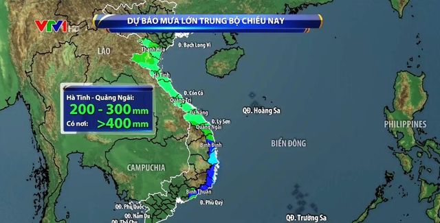 Bão số 5 di chuyển hướng về Trung Bộ, gây mưa to ở miền Trung - Ảnh 2.