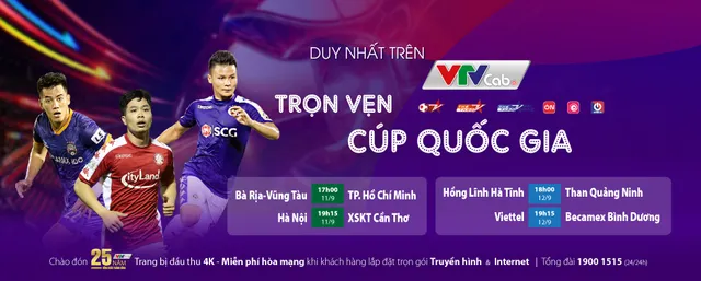 Chốt lịch thi đấu Cúp Quốc gia 2020: 4 trận tứ kết trong hai ngày 11 và 12/9 (VTVcab) - Ảnh 1.