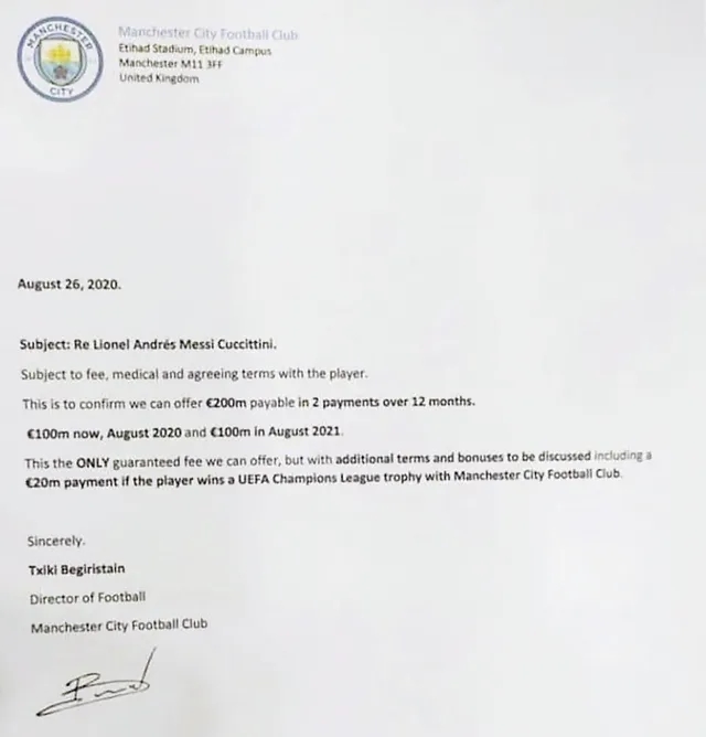 Rò rỉ thông tin Man City hỏi mua Messi với giá 200 triệu euro - Ảnh 1. Rò rỉ thông tin Man City hỏi mua Messi với giá 200 triệu euro - Ảnh 1.