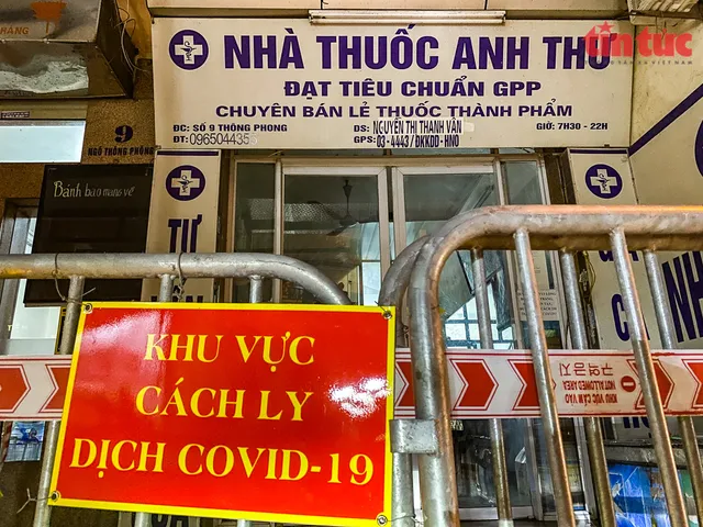 Phát sinh 2 F0 ngoài cộng đồng, Hà Nội phong toả 1 ngõ và hiệu thuốc - Ảnh 3. Phát sinh 2 F0 ngoài cộng đồng, Hà Nội phong toả 1 ngõ và hiệu thuốc - Ảnh 3.