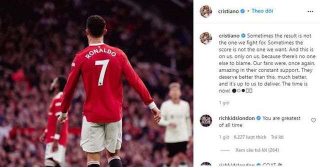 Ronaldo viết tâm thư gửi người hâm mộ sau thảm bại của Man Utd - Ảnh 2.