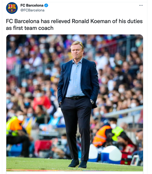 Barcelona sa thải HLV Ronald Koeman - Ảnh 1.