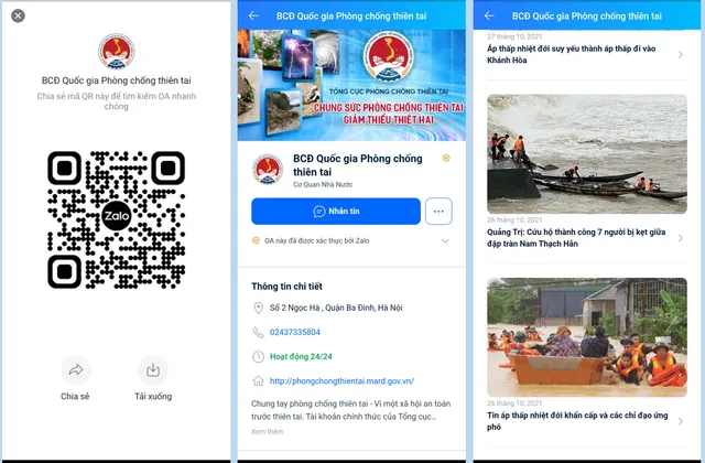 Cập nhật tin mưa lũ, phổ biến cách ứng phó thiên tai đến người dân qua Zalo - Ảnh 2.