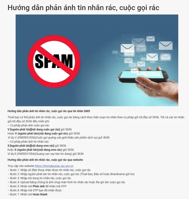 Ra mắt Cổng thông tin điện tử về phòng, chống tin nhắn rác, thư điện tử rác, cuộc gọi rác - Ảnh 1.