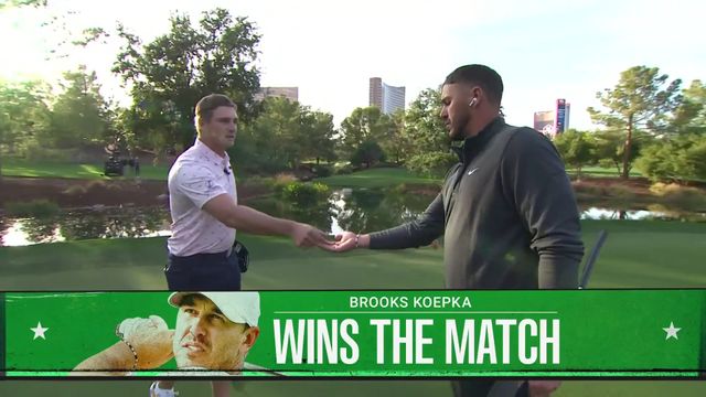 Brooks Koepka thắng dễ Bryson Dechambeu ở trận The Match - Ảnh 1.