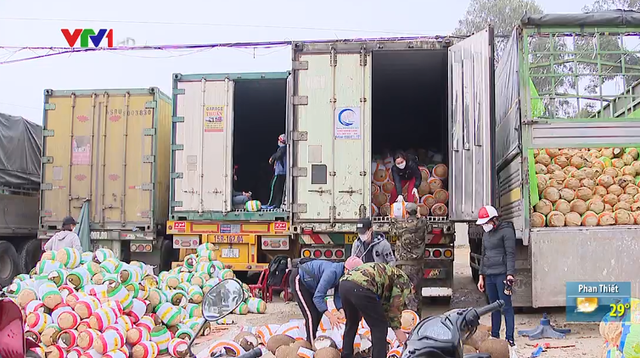 Ùn ứ ở cửa khẩu, nhiều container mít quay đầu bán rẻ như cho - Ảnh 1.