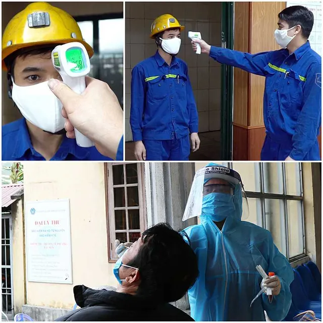 Lấy hơn 1.200 mẫu xét nghiệm COVID-19 tại Công ty CP than Vàng Danh - Ảnh 2. Lấy hơn 1.200 mẫu xét nghiệm COVID-19 tại Công ty CP than Vàng Danh - Ảnh 2.