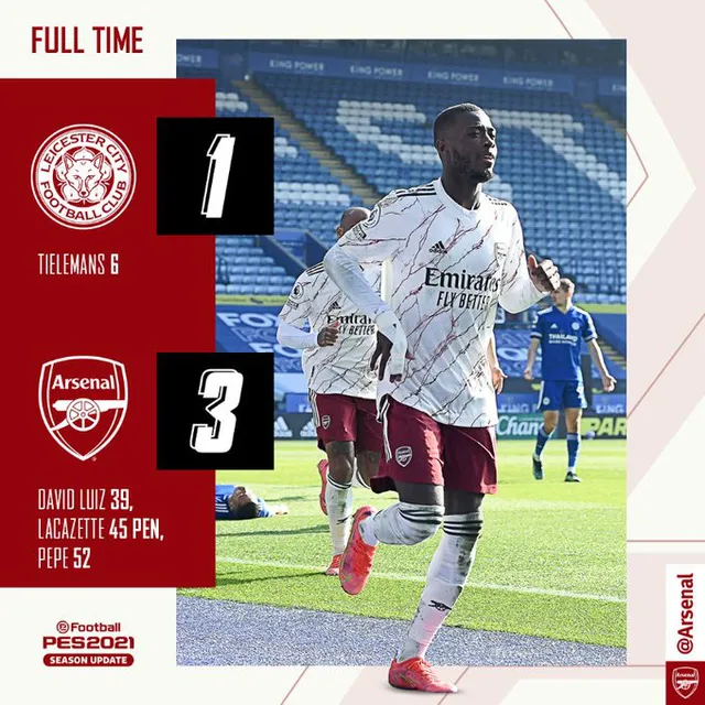 Leicester 1-3 Arsenal: Pepe - Willian tỏa sáng, Pháo thủ ngược dòng ấn tượng - Ảnh 5.