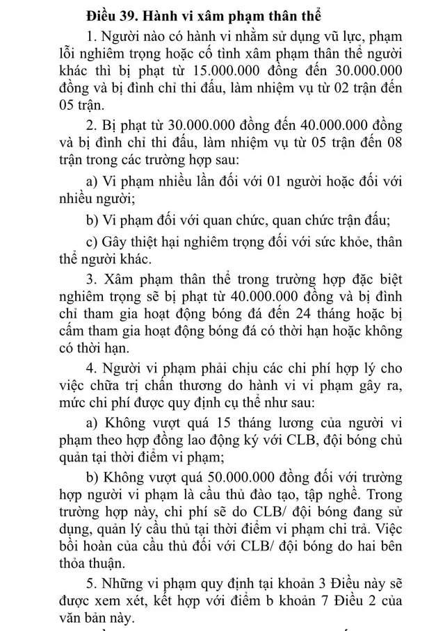 Án phạt nào cho Hoàng Thịnh: Có thể bị cấm thi đấu từ 12-24 tháng - Ảnh 2.