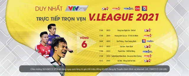 Vòng 6 V-League; Vòng 2 Hạng nhất Quốc gia tiếp tục sôi động trên VTVcab - Ảnh 1.