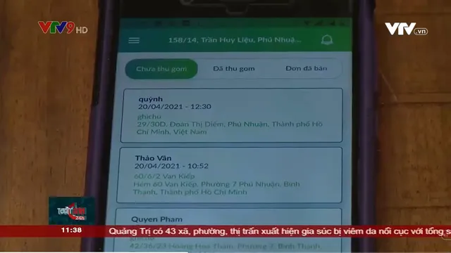 Mua bán ve chai thời công nghệ qua app