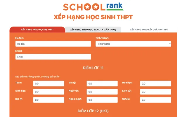 Ứng dụng công cụ tra cứu xếp hạng học tập để xét tuyển - Ảnh 1.