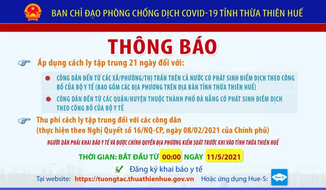 Người đến Thừa Thiên Huế từ vùng dịch phải cách ly tập trung 21 ngày - Ảnh 1.