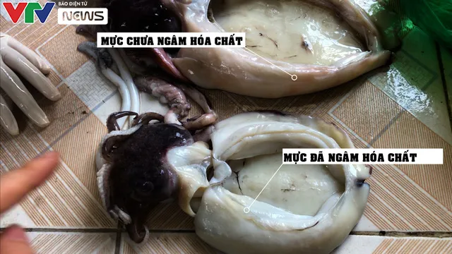 Vạch trần chiêu trò dùng hóa chất công nghiệp tẩy trắng mực “bẩn” ngay giữa Hà Nội - Ảnh 5.