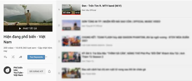 Đen Vâu đạt kỷ lục 11 MV top 1 trending Youtube - Ảnh 1.