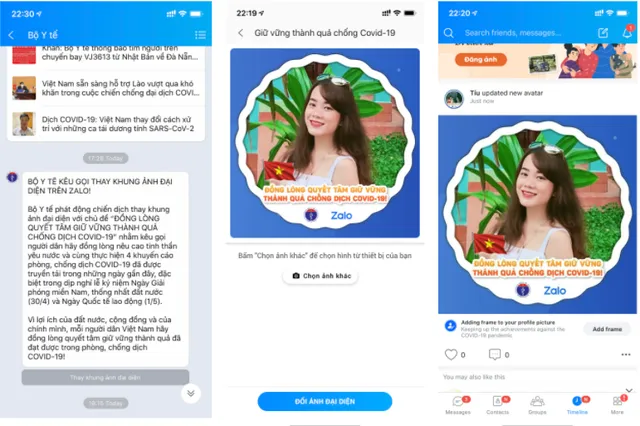 1 triệu lượt đổi ảnh đại diện trên Zalo mang thông điệp chống dịch COVID-19 chỉ trong 1 ngày - Ảnh 1.