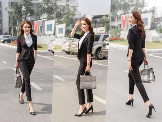 Ngắm gu thời trang công sở ở VTV của Á hậu Thụy Vân - Ảnh 15. Ngắm gu thời trang công sở ở VTV của Á hậu Thụy Vân - Ảnh 15.